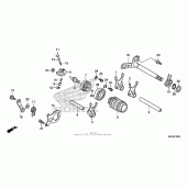 Схема вузла: Копірний вал & Вилки & Вал перемикання для Honda CRF150 CRF150RB