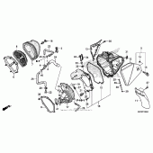 Схема узла: Воздушный фильтр для Honda CRF250 CRF250X