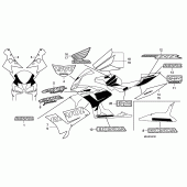 Схема узла: Stripe/mark (11) для Honda CBR1000 CBR1000RR Fireblade