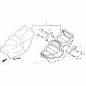 Схема узла: Сиденье для Honda GL1500 Gold Wing Aspencade