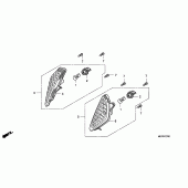 Схема вузла: Поворотники (FJS400D8) для Honda FJS400 Silver Wing