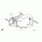 Схема вузла: Переднє крило для Honda VT1300 Sabre