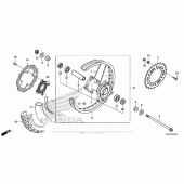 Схема вузла: Заднє колесо для Honda CRF250 CRF250RL Rally
