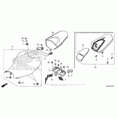 Схема вузла: Сидіння для Honda CBR1000 CBR1000RR Fireblade