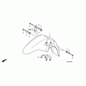 Схема узла: Переднее крыло для Honda CBF125