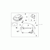 Схема вузла: 45l top box eclipse orange metallic для Honda XL1000V Varadero
