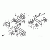 Схема вузла: Front cover / timing belt для Honda GL1500 Gold Wing Special Edition