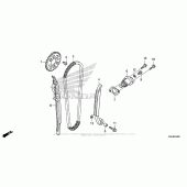 Схема вузла: Ланцюг ГРМ & Натяжник & Заспокоювач для Honda CRF150 CRF150R