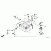 Схема вузла: Акумулятор для Honda VFR1200 VFR