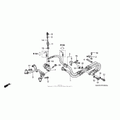 Схема вузла: Задній гальмівний шланг для Honda VFR800 Interceptor