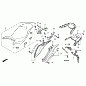 Схема вузла: Сидіння & Бічний обтічник для Honda CB600F Hornet