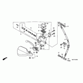Схема узла: Передний тормозной цилиндр (XL1000V) для Honda XL1000V Varadero