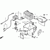 Схема вузла: Акумулятор для Honda CBR600 CBR600F3