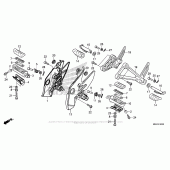 Схема вузла: Підніжки для Honda CBR500 CBR500R