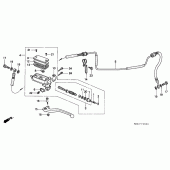 Схема вузла: Головний циліндр зчеплення для Honda CBR1000 CBR1000F