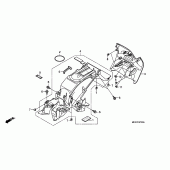 Схема узла: Заднее крыло для Honda NT700 Deauville