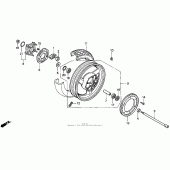 Схема вузла: Заднє колесо для Honda ST1100 Pan-European