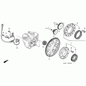 Схема вузла: Генератор / starting clutch для Honda VT600 Shadow VLX