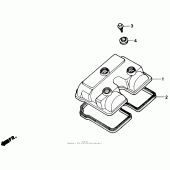 Схема вузла: Клапанна кришка для Honda NX250