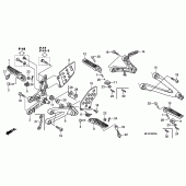 Схема вузла: Підніжки для Honda CBR600