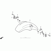 Схема вузла: Переднє крило для Honda VFR750F Interceptor