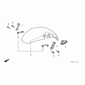 Схема узла: Переднее крыло (CB750F2) для Honda CB750 Seven Fifty