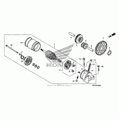 Схема вузла: Starting motor (1) для Honda CRF230 CRF230F
