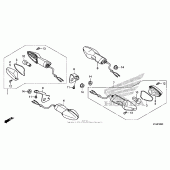 Схема узла: Поворотники для Honda CBR250
