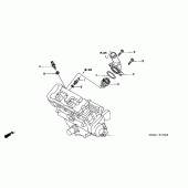 Схема вузла: Термостат для Honda CB900 919