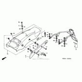 Схема вузла: Заднє крило для Honda VT600 Shadow VLX