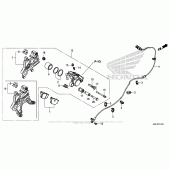 Схема вузла: Задній гальмівний супорт для Honda CRF1000 Africa Twin