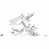 Схема вузла: Вихлопна система (1) для Honda VT750 Shadow Aero