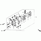 Схема узла: Fr. brake caliper 90 для Honda VTR250 VTR