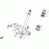 Схема узла: Рулевая траверса для Honda NX250