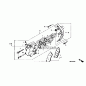 Схема узла: Передний тормозной суппорт для Honda VT750 Shadow Aero