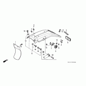 Схема узла: Заднее крыло для Honda XR250