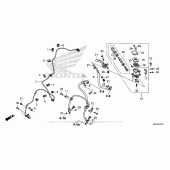 Схема вузла: Гальмівний циліндр переднього тормозаr (Cbr650Fa) для Honda CBR650F