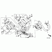 Схема вузла: Вихлопна система для Honda CRF450 CRF450R