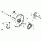 Схема узла: Передние колесо для Honda CRF450 CRF450R