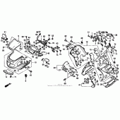 Схема вузла: Cowl для Honda CBR1000 CBR1000F Hurricane