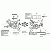 Схема вузла: Інформаційні наклейки (CB1300S / CB 1300SA) для Honda CB1300 Super Bol D'Or