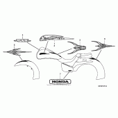 Схема узла: Mark + stripe (2) для Honda VTX1800