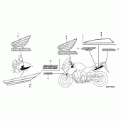 Схема вузла: Label read the manual для Honda CBF600