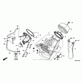 Схема узла: Воздушный фильтр для Honda CRF450 CRF450R