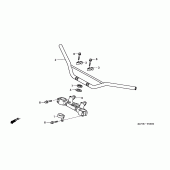 Схема вузла: Верхня траверса & Кліпон керма для Honda XR400
