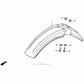 Схема вузла: Переднє крило для Honda XR600