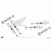 Схема вузла: Шток & Клапан для Honda GL1800 Gold Wing Valkyrie