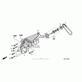 Схема вузла: Water pump cover для Honda ST1300 Pan-European Police