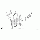 Схема вузла: Ланцюг ГРМ & Натяжник & Заспокоювач для Honda CBR250