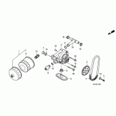 Схема узла: Масляный насос для Honda VT750 Shadow Aero